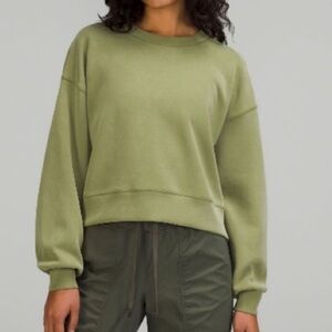 Lululemon Perfectly Oversized Softstreme Crew Bronze Green